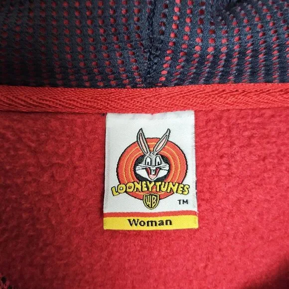 Looney Tunes Sylvester Red Hooded Fleece Sweatshirt STRESSES OUT Hoodie 1X - Picture 6 of 11